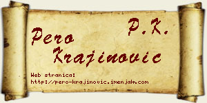 Pero Krajinović vizit kartica